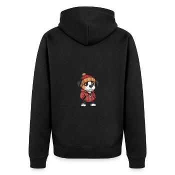 Jack Russell Terrier Chien Élégant - Veste à capuche bio Premium Unisexe - noir - Dos - Nico (187cm)