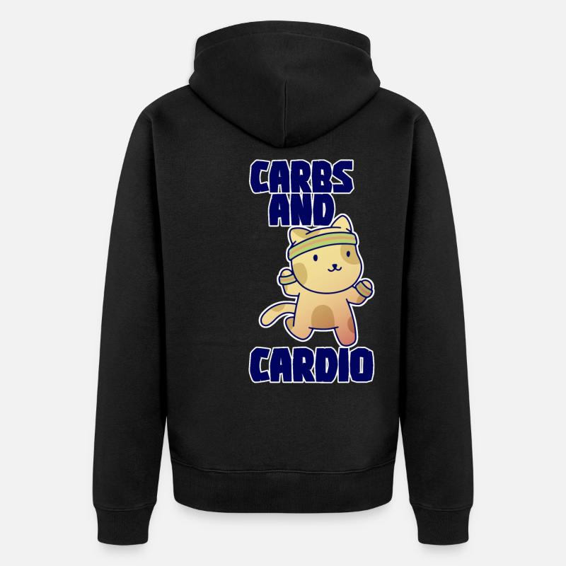 Glucides et cardio 2 - Veste à capuche bio Premium Unisexe - noir