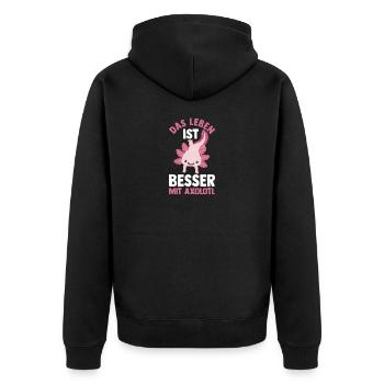 Axolotl - Veste à capuche bio Premium Unisexe - noir - Dos - Nico (187cm)