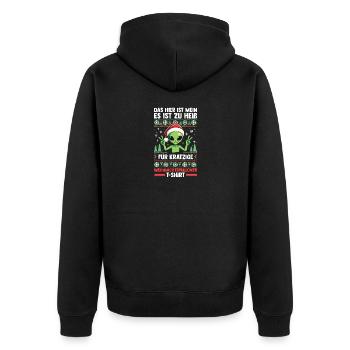 Père Noël Noël laid Noël - Veste à capuche bio Premium Unisexe - noir - Dos - Nico (187cm)