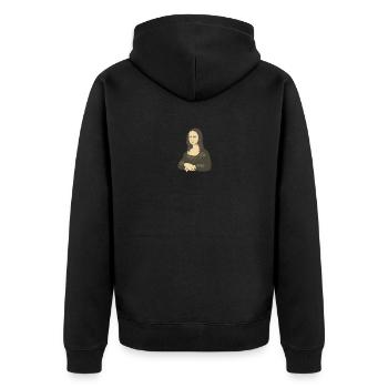 Mona Lisa - Veste à capuche bio Premium Unisexe - noir - Dos - Nico (187cm)