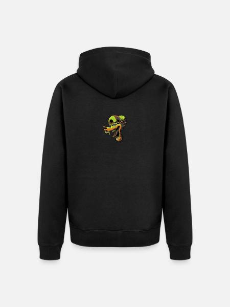 cool dog - Unisex Premium Organic Zip Hoodie - black