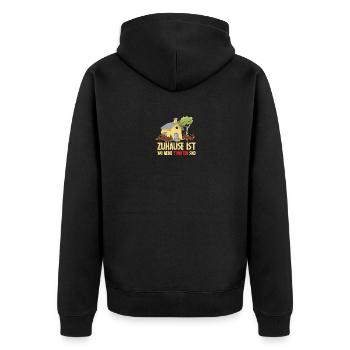 Zuhause Ist Wo Meine Tomaten Sind Tomaten Tomaten - Unisex Premium Bio Zip Hoodie - Schwarz - Hinten - Nico (187cm)