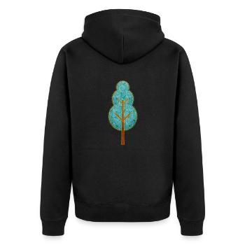 arbre - Veste à capuche bio Premium Unisexe - noir - Dos - Nico (187cm)