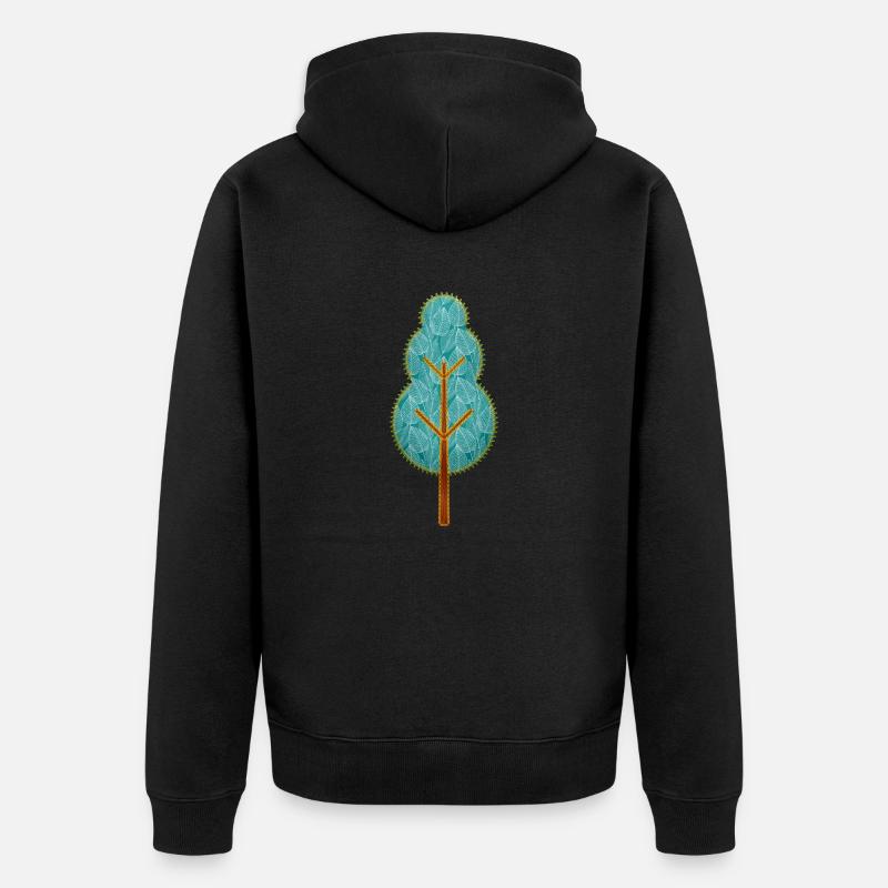 arbre - Veste à capuche bio Premium Unisexe - noir