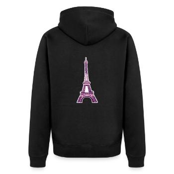 Eiffel tower #8 - Veste à capuche bio Premium Unisexe - noir - Dos - Nico (187cm)