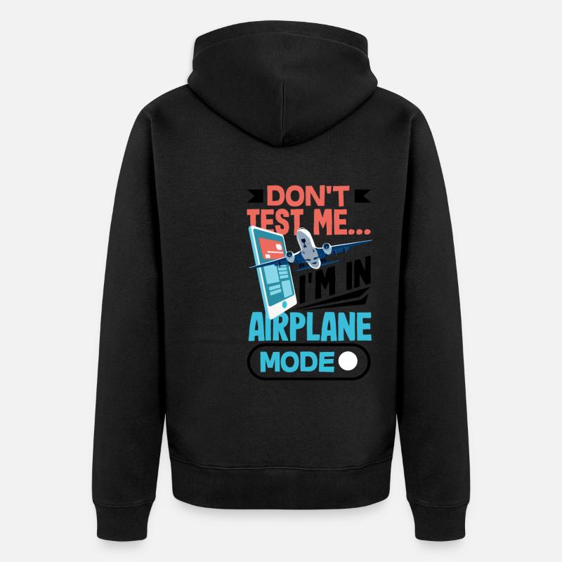 Don't Test Me Disconnecting - Unisex Premium Bio Zip Hoodie - Schwarz