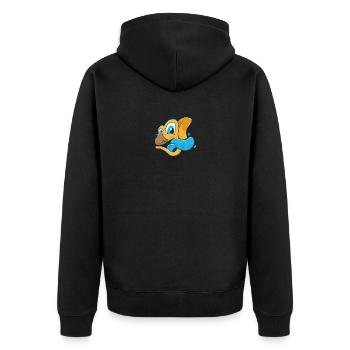 Hund Hund niedlich Welpe Tier Lovely schöne Zunge - Unisex Premium Bio Zip Hoodie - Schwarz - Hinten - Nico (187cm)