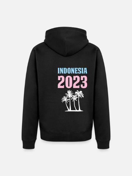 Indonesia 2023 - Unisex Premium Organic Zip Hoodie - black