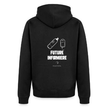 Future infirmière - Veste à capuche bio Premium Unisexe - noir - Dos - Nico (187cm)