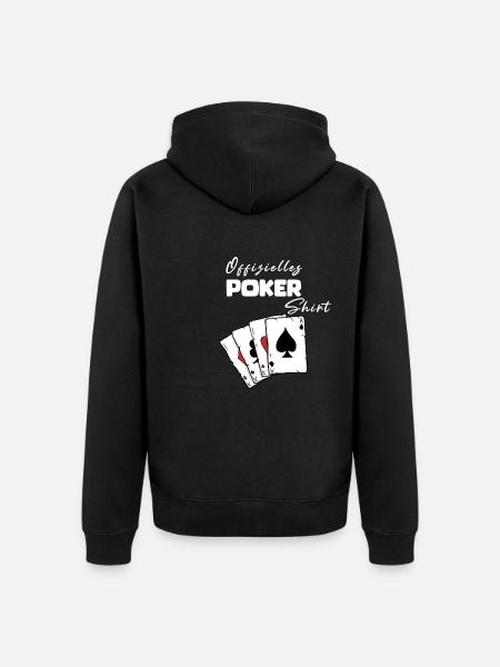 Chemise officielle de poker - Veste à capuche bio Premium Unisexe - noir