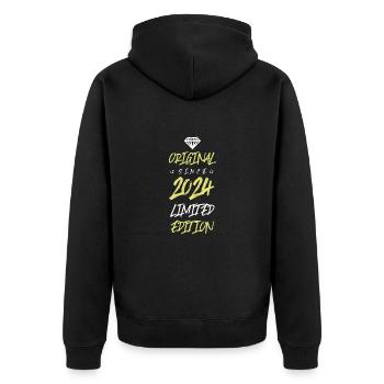 Édition limitée 2024 - Veste à capuche bio Premium Unisexe - noir - Dos - Nico (187cm)
