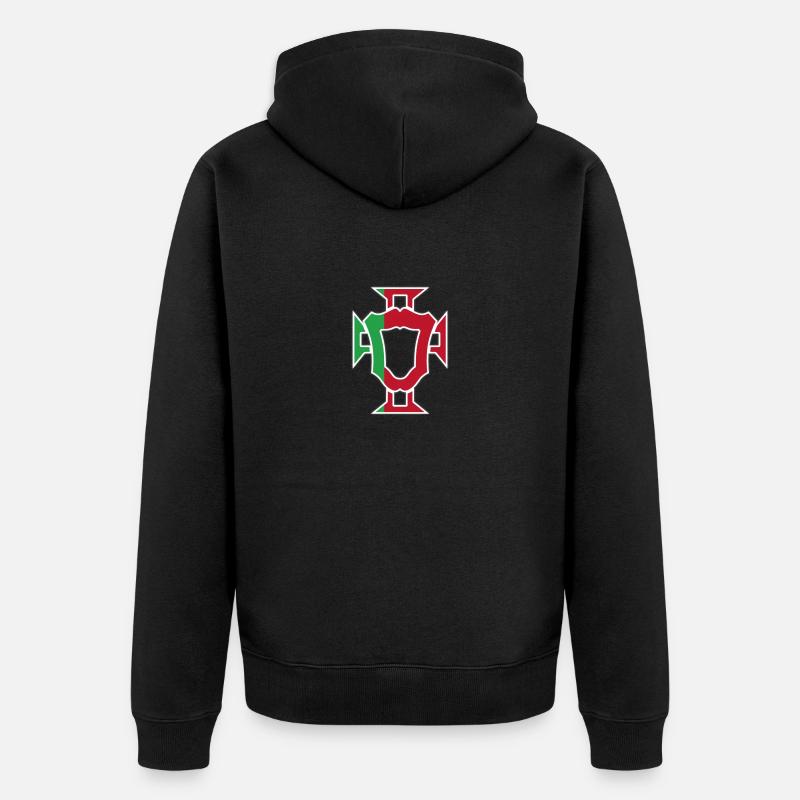 Emblème portugais - Veste à capuche bio Premium Unisexe - noir