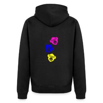 Singe Tête Froide - Veste à capuche bio Premium Unisexe - noir - Dos - Nico (187cm)