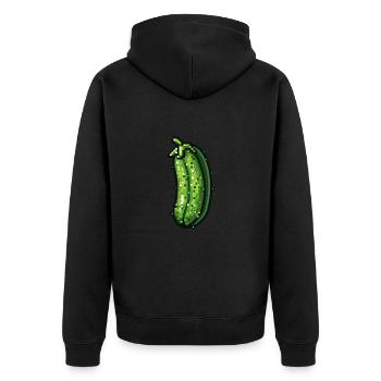 Icône pixel de concombre - Veste à capuche bio Premium Unisexe - noir - Dos - Nico (187cm)