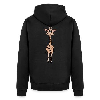 girafe - Veste à capuche bio Premium Unisexe - noir - Dos - Nico (187cm)