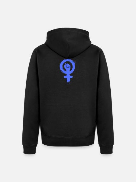 Feminism equality rights - Unisex Premium Bio Zip Hoodie - Schwarz