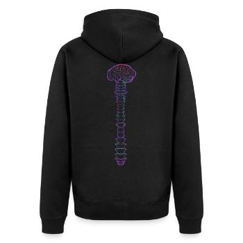 Physiothérapeute - Veste à capuche bio Premium Unisexe - noir - Dos - Nico (187cm)
