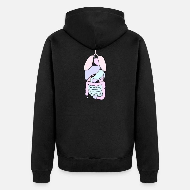 Anatomie organes Médecine - Veste à capuche bio Premium Unisexe - noir