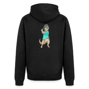Sport de raquette de tennis de tennis à suricate - Veste à capuche bio Premium Unisexe - noir - Dos - Nico (187cm)