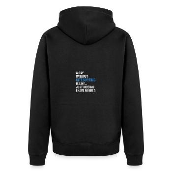 Sport Une journée sans kitesurf - Veste à capuche bio Premium Unisexe - noir - Dos - Nico (187cm)