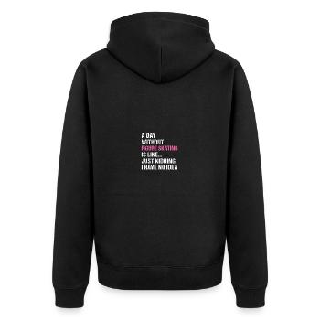 Sport Une journée sans patinage artistique - Veste à capuche bio Premium Unisexe - noir - Dos - Nico (187cm)