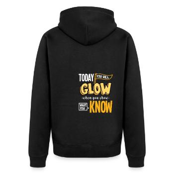 Montrer ce que vous pouvez faire I Examen Test Motivation - Veste à capuche bio Premium Unisexe - noir - Dos - Nico (187cm)