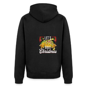 Let's Taco 'bout Christmas Tacofan Tacoliebhaber - Unisex Premium Bio Zip Hoodie - Schwarz - Hinten - Nico (187cm)