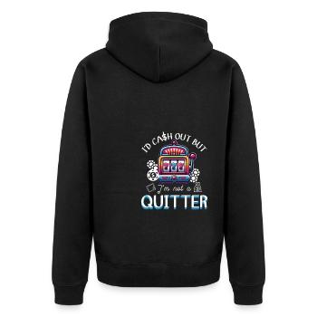 Le gagnant du jackpot de la soirée casino n’est pas un abandonneur - Veste à capuche bio Premium Unisexe - noir - Dos - Nico (187cm)