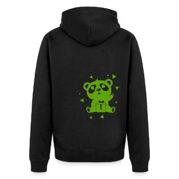 Ours - Panda Forêt Nature Liberté Sauvage - Veste à capuche bio Premium Unisexe - noir - Dos - Nico (187cm)