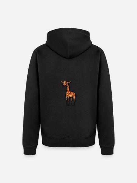 Giraffe Halloween Animal - Unisex Premium Organic Zip Hoodie - black