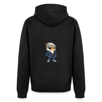 Aigle Hiver - Veste à capuche bio Premium Unisexe - noir - Dos - Nico (187cm)