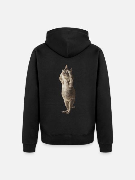 Chinchilla - Unisex Premium Bio Zip Hoodie - Schwarz