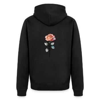 Rose - Veste à capuche bio Premium Unisexe - noir - Dos - Nico (187cm)