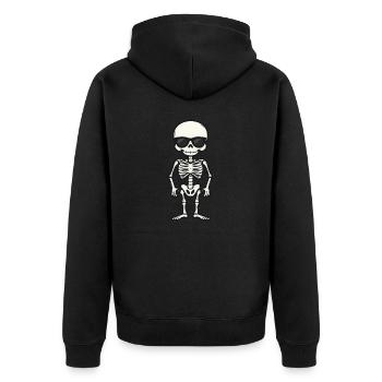 Skelett Comic Halloween Sonnenbrille - Unisex Premium Bio Zip Hoodie - Schwarz - Hinten - Nico (187cm)
