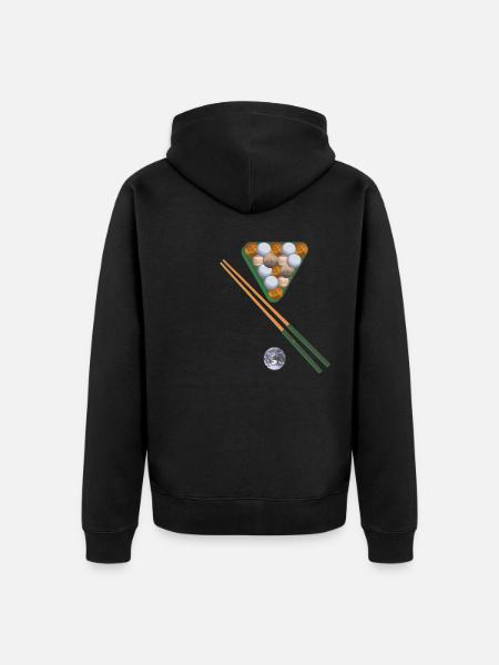 billiards,planet,planet,earth,game - Unisex Premium Organic Zip Hoodie - black