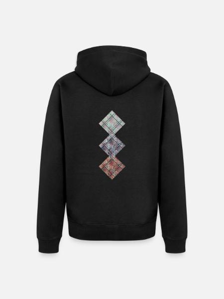 Abstract No. 39 - Unisex Premium Bio Zip Hoodie - Schwarz