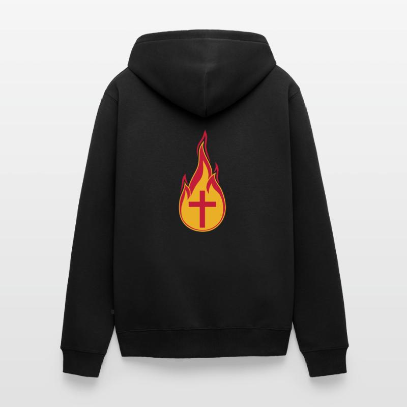 fire flames hot burn burned torch loder Unisex Premium Organic Zip Hoodie