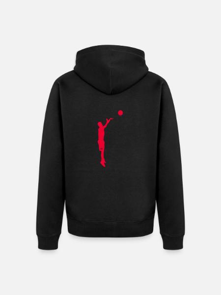 Basketball players - Unisex Premium Organic Zip Hoodie - black