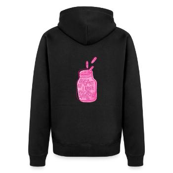 what if i lose my sparkle Spruch mental health - Unisex Premium Bio Zip Hoodie - Schwarz - Hinten - Nico (187cm)