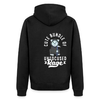 Cute Bundle Of Unfocused Rage Kawaii Gothic - Unisex Premium Bio Zip Hoodie - Schwarz - Hinten - Nico (187cm)