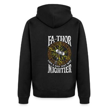 FA-THOR comme un père juste un Viking beaucoup plus puissant - Veste à capuche bio Premium Unisexe - noir - Dos - Nico (187cm)