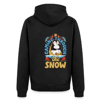 Mode inspirée du jeu Jeux sur le thème des Fêtes - Veste à capuche bio Premium Unisexe - noir - Dos - Nico (187cm)