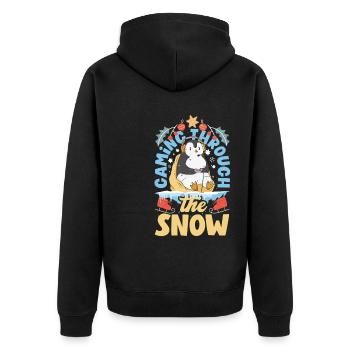 Mode inspirée du jeu Jeux sur le thème des Fêtes - Veste à capuche bio Premium Unisexe - noir - Dos - Nico (187cm)