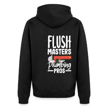 Flush Masters Plomberie Pros Plombier Expert - Veste à capuche bio Premium Unisexe - noir - Dos - Nico (187cm)