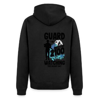 Adoptez l’appel Mission Military Time Adventure - Veste à capuche bio Premium Unisexe - noir - Dos - Nico (187cm)