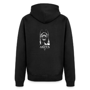 Fier Akita Papa Chien Chien Akita Inu Wilsigns - Veste à capuche bio Premium Unisexe - noir - Dos - Nico (187cm)