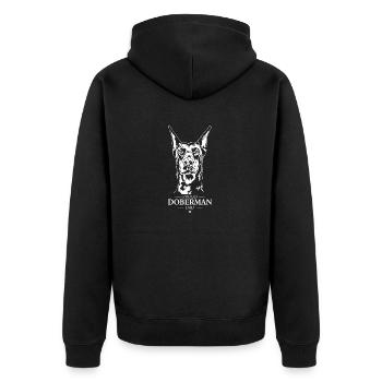 Doberman Papa Chien Chien Doberman Wilsigns - Veste à capuche bio Premium Unisexe - noir - Dos - Nico (187cm)