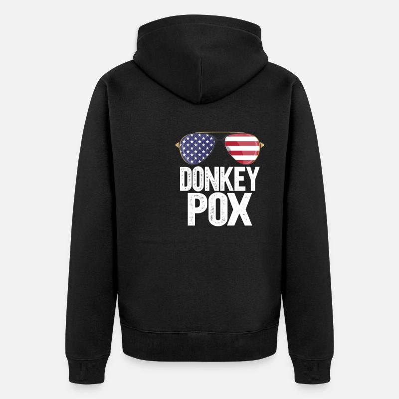 Donkey Pox - Unisex Premium Bio Zip Hoodie - Schwarz