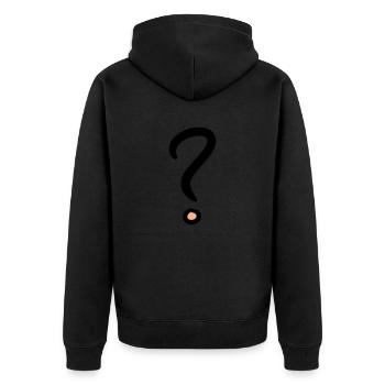 Symbole de point d’interrogation, dessin vectoriel de ponctuation - Veste à capuche bio Premium Unisexe - noir - Dos - Nico (187cm)